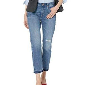 J.Crew Raw Hem Cropped Jeans Medium Wash